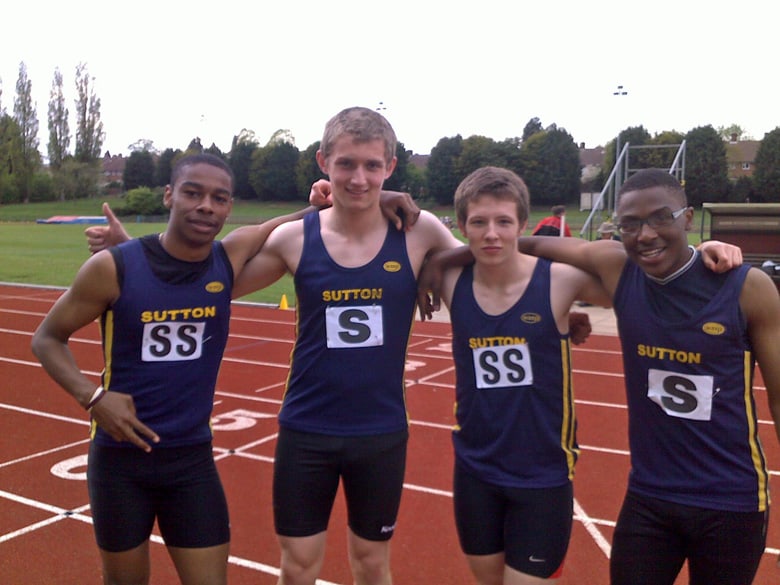 Sutton Harriers 4x100m sprint relay team